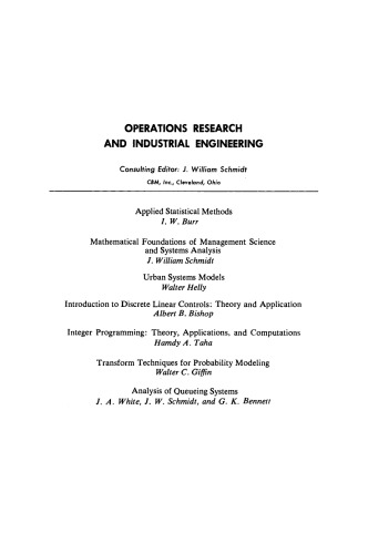 Analysis of Queueing Systems
