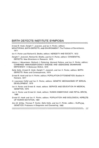 Clinical Genetics. Problems in Diagnosis and Counseling