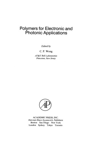 Polymers for Electronic & Photonic Application