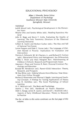 Psychological Development in the Elementary Year