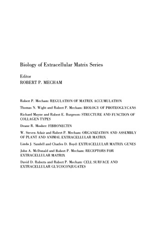 Extracellular Matrix Assembly and Structure