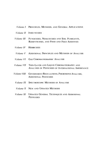 Updated General Techniques and Additional Pesticides