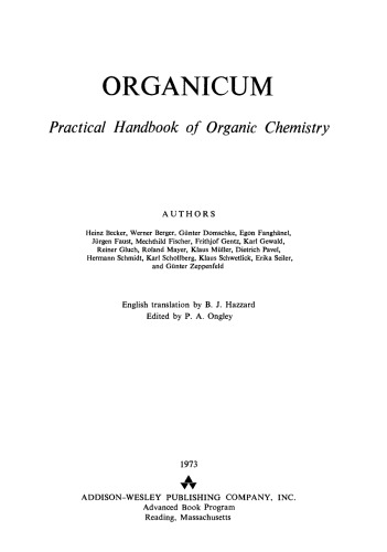 Organicum. Practical Handbook of Organic Chemistry