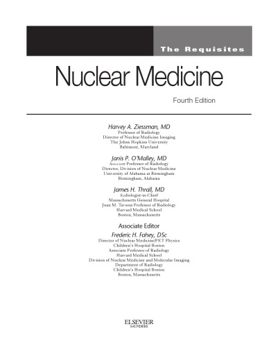 Nuclear Medicine. The Requisites (Expert Consult–Online and Print)