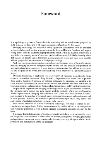 Dredging. A Handbook for Engineers