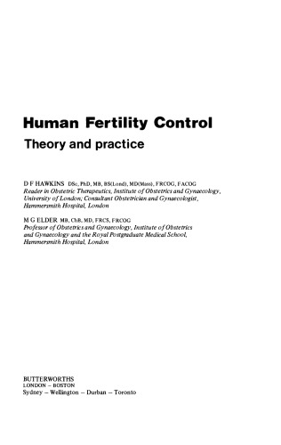 Human Fertility Control. Theory and Practice