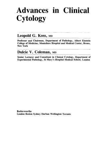 Advances in Clinical Cytology