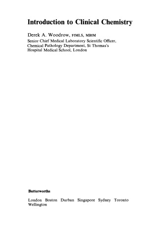 Introduction to Clinical Chemistry