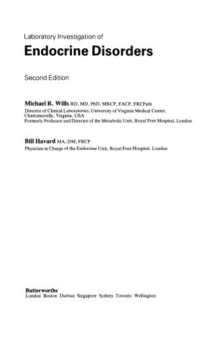 Laboratory Investigation of Endocrine Disorders