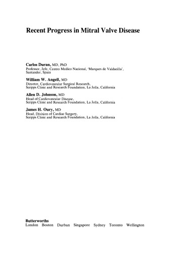 Recent Progress in Mitral Valve Disease