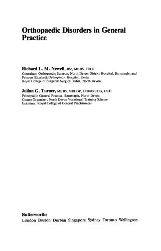 Orthopaedic Disorders in General Practice