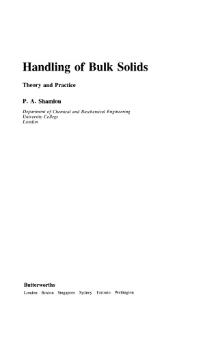 Handling of Bulk Solids. Theory and Practice