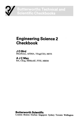 Engineering Science 2 Checkbook