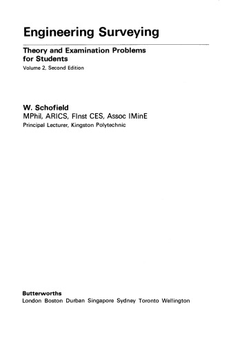 Engineering Surveying. Theory and Examination Problems for Students