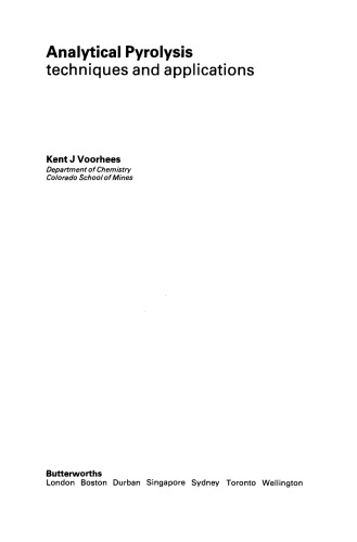 Analytical Pyrolysis. Techniques and Applications