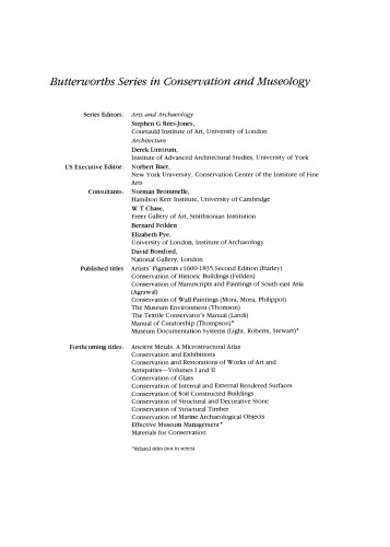 Conservation of Library and Archive Materials and the Graphic Arts