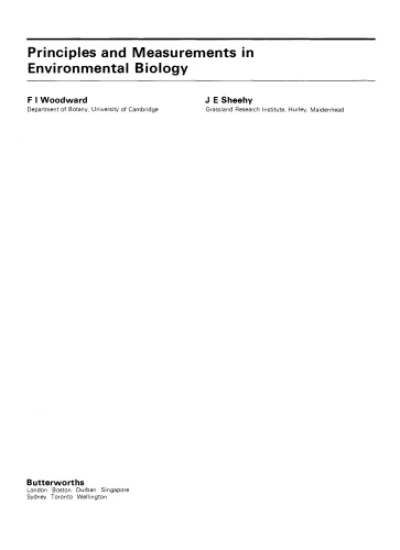 Principles and Measurements in Environmental Biology