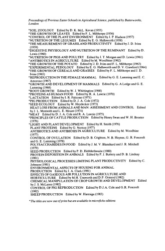 Upgrading Waste for Feeds and Food. Proceedings of Previous Easter Schools in Agricultural Science
