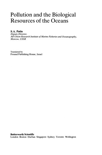 Pollution and the Biological Resources of the Oceans