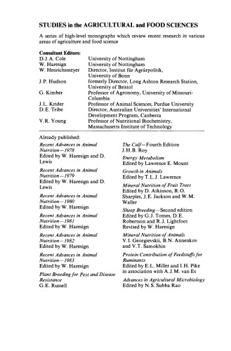 Antimicrobials and Agriculture. The Proceedings of the 4th International Symposium on Antibiotics in Agriculture: Benefits and Malefits