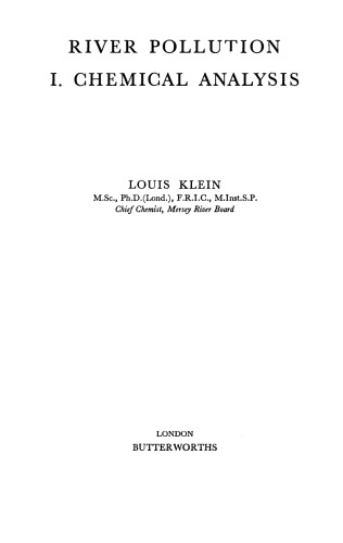 Chemical Analysis. River Pollution