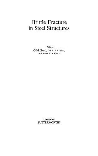 Brittle Fracture in Steel Structures