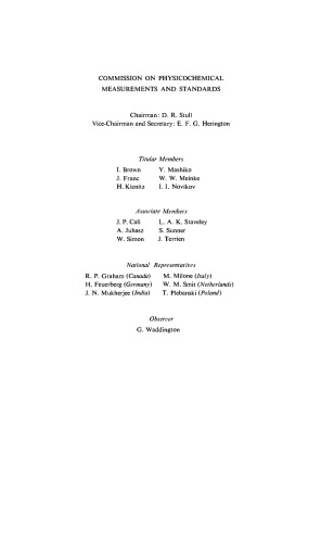 The Characterization of Chemical Purity. Organic Compounds