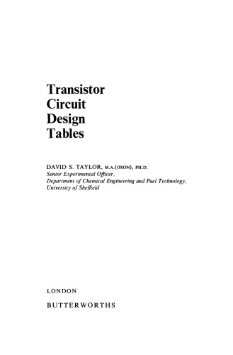 Transistor Circuit Design Tables
