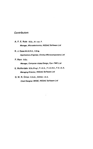 MOS Integrated Circuit Design