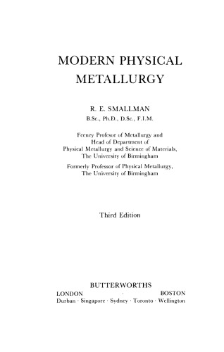 Modern Physical Metallurgy