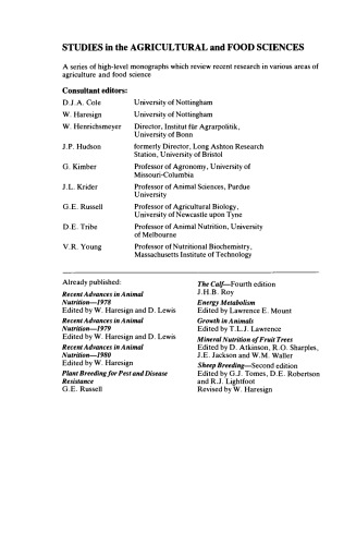 Recent Advances in Animal Nutrition