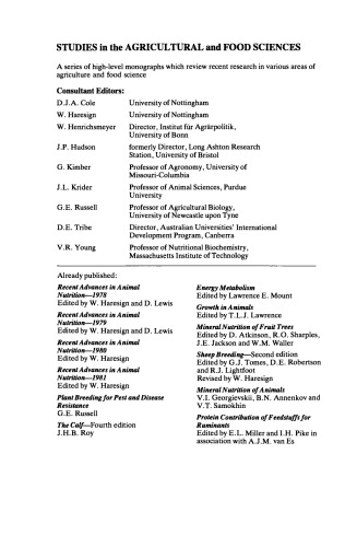 Recent Advances in Animal Nutrition