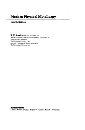 Modern Physical Metallurgy