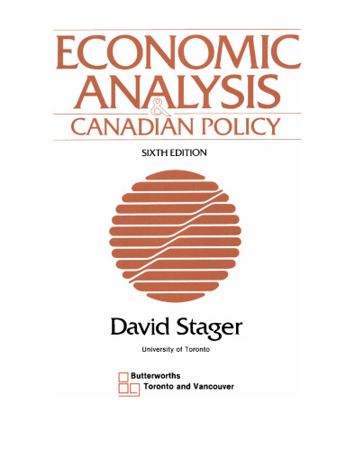 Economic Analysis & Canadian Policy