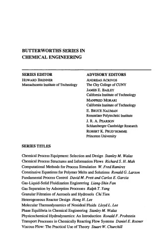 Chemical Process Structures and Information Flows