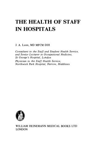 The Health of Staff in Hospitals