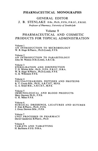 Pharmaceutical and Cosmetic Products for Topical Administration. Pharmaceutical Monographs