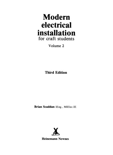 Modern Electrical Installation for Craft Students
