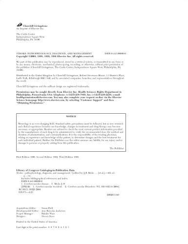 Stroke. Pathophysiology, Diagnosis, and Management