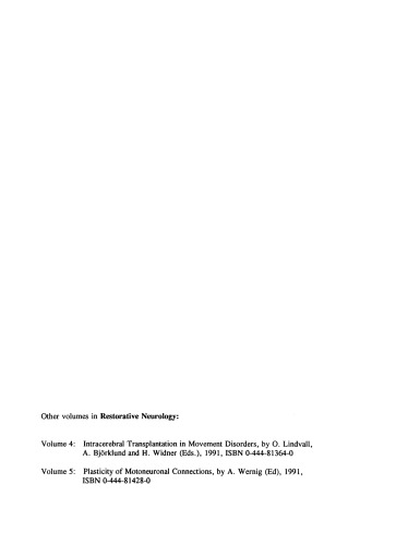 Neuronal Cell Death and Repair. Volume 6