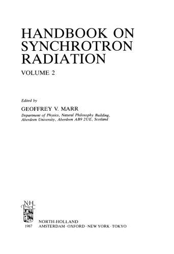Handbook on Synchrotron Radiation. Vacuum Ultraviolet and Soft X-ray Processes