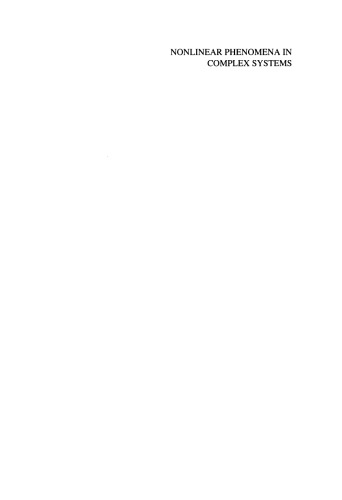 Nonlinear Phenomena in Complex Systems