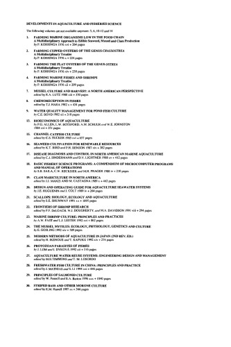 Marine Shrimp Culture. Principles and Practices