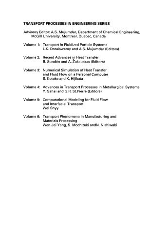 Transport Phenomena in Manufacturing and Materials Processing