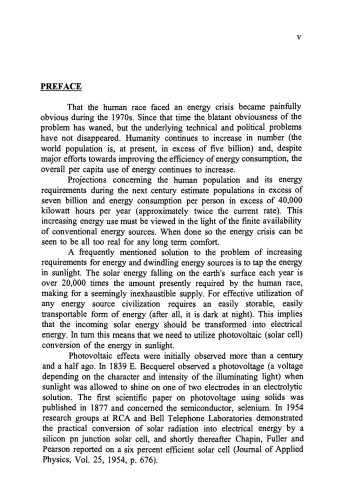 Solar Energy Conversion. The Solar Cell