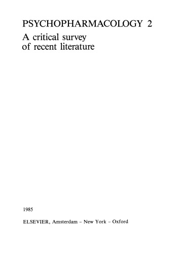 Preclinical Psychopharmacology