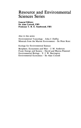 Environmental Chemistry. The Earth–Air–Water Factory