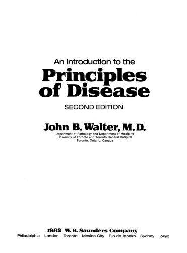 An Introduction to the Principles of Disease
