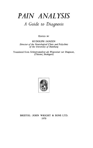 Pain Analysis. A Guide to Diagnosis