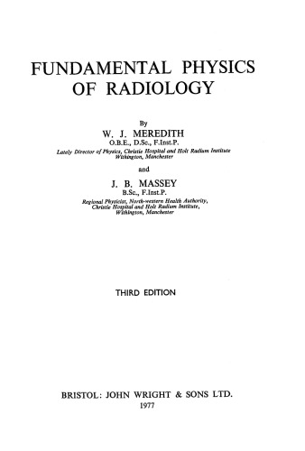 Fundamental Physics of Radiology